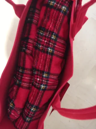 Borsa+ plaid matrimoniale regalo Natale Babbo Nata