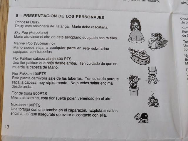 MANUALE SUPER MARIO LAND SPAGNOLO NINTENDO GAME BOY