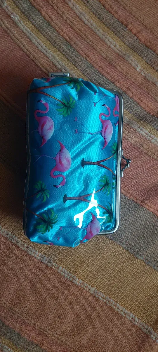 Neceser o cartera flamencos y palmeras
