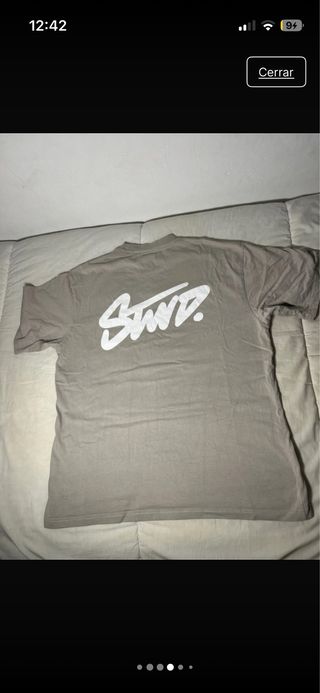 Camiseta Pull&Bear Relax Fit M Beige