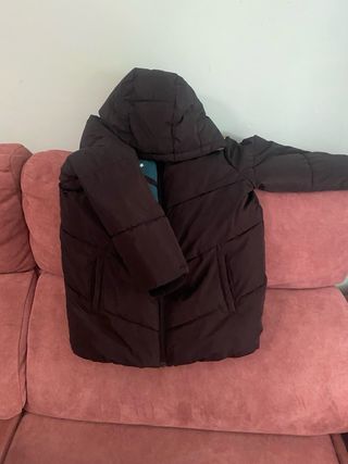 Chaquetón niño negro y verde, talla 11-12