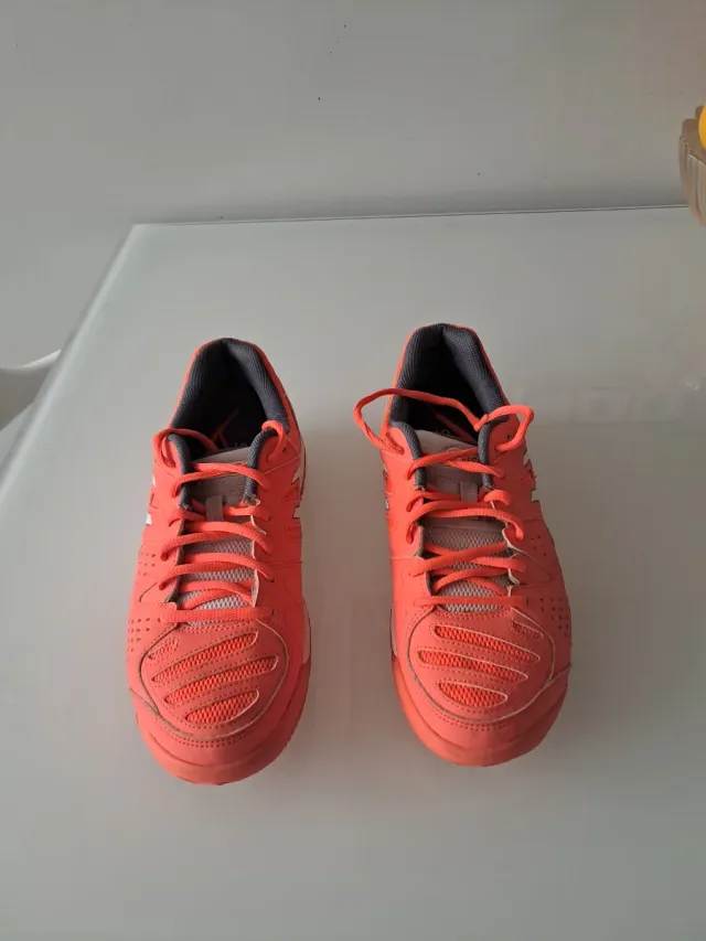 Zapatillas deportivas Asics mujer naranja y gris