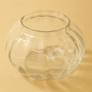 Bomboniera in Cristallo con Coperchio Dorato a Grappolo d'Uva