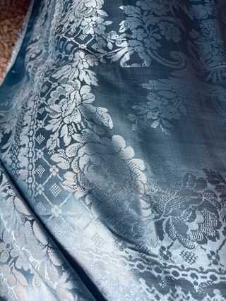 Coperta Malfalda San Leucio azzurro