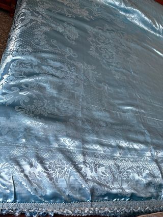 Coperta Malfalda San Leucio azzurro