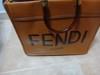 Bolso Fendi Roma Piel Marrón y Dorado