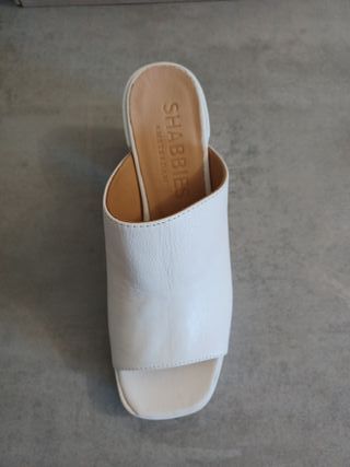 Mules Shabbies Amsterdam Talla 38 Blancas