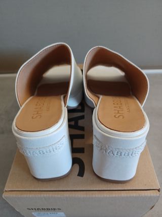 Mules Shabbies Amsterdam Talla 38 Blancas