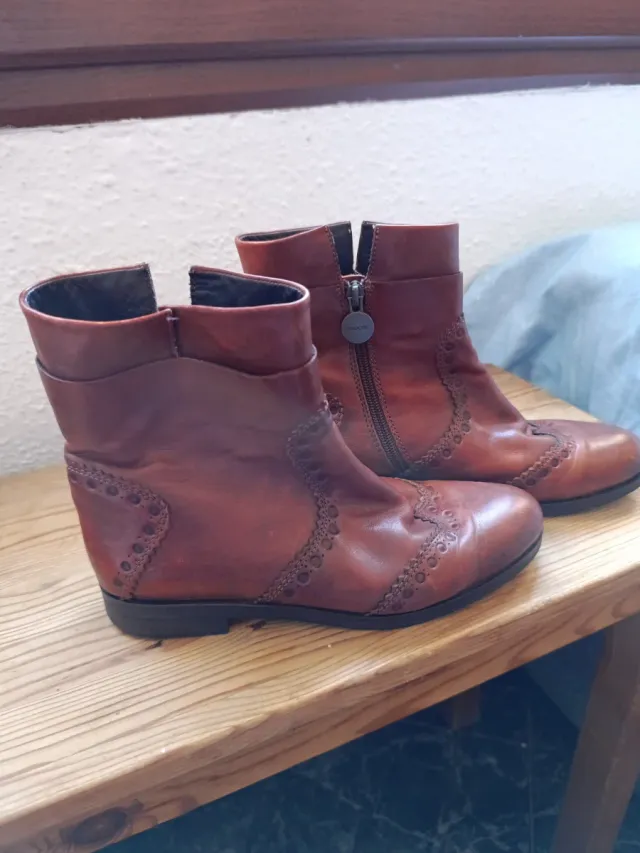 Botines marrones de cuero