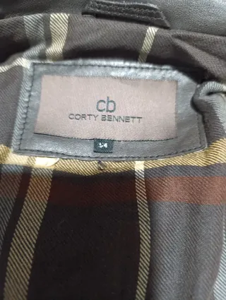 Chaqueta de cuero hombre marrón