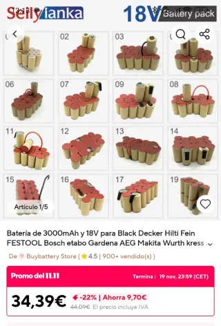 Caladora a batería Wurth STP 18 A