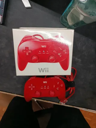 Mando Wii Clásico Rojo Completo
