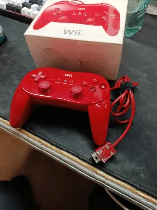 Mando Wii Clásico Rojo Completo
