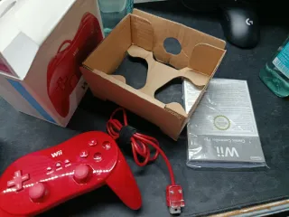 Mando Wii Clásico Rojo Completo