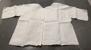 Camicetta neonato misto lino bianca 2 mesi