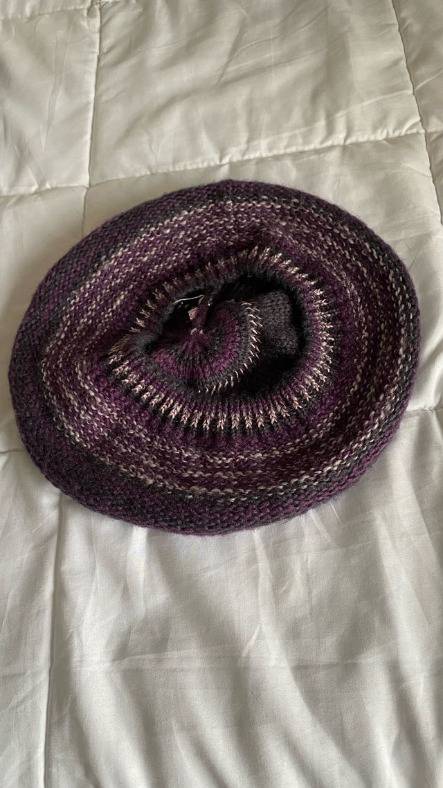 Boina Parisina Gris y Morado