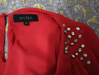 Vestido fiesta Antea rojo T38