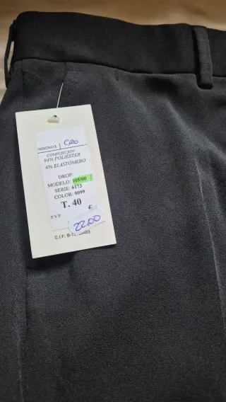 Pantalón hostelería negro talla 40 a estrenar