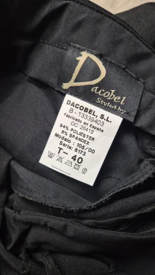 Pantalón hostelería negro talla 40 a estrenar