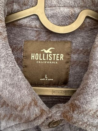 Camisa Polar Hollister Azul y Negro