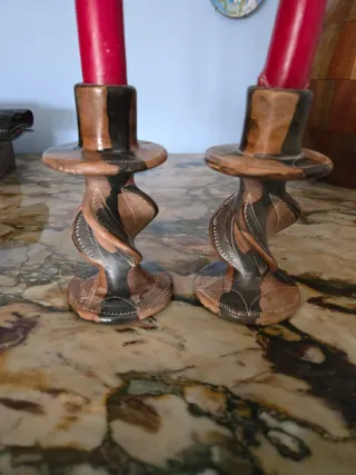Candelabri in pietra del Kenya