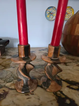 Candelabri in pietra del Kenya