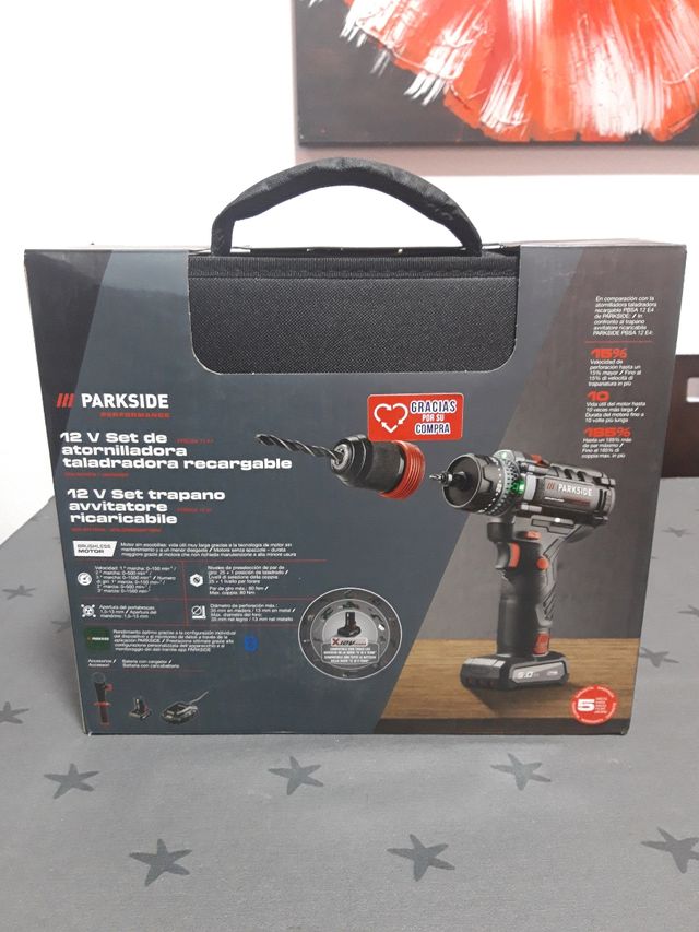 PARKSIDE 12V Set Atornilladora Taladradora Recarga