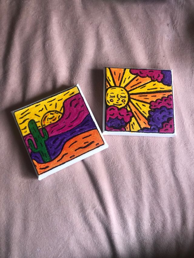 Cuadros Decorativos Pintados a mano.