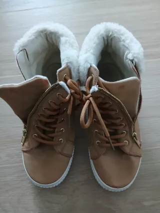 Botines niña marrones con forro