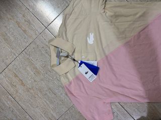 Camiseta Polo Lacoste bicolor oversize