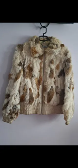 Bomber Mango Piel Beige y Marrón