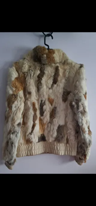 Bomber Mango Piel Beige y Marrón