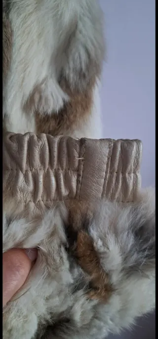 Bomber Mango Piel Beige y Marrón