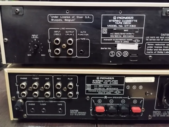 Pioneer Amplificador, Tocadiscos, Pletina y Turner