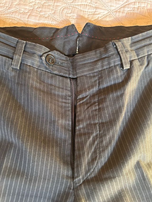 Massimo Dutti. Traje de calça com risca diplomática