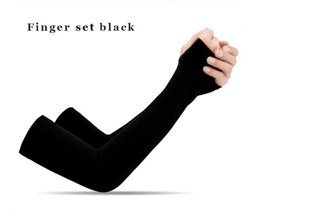 Maniche Ciclismo Nere Protezione UV