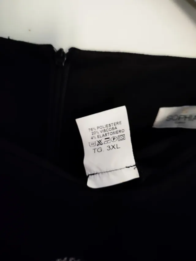 Vestito Sophia nero e grigio con inserti in pelle