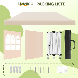 Gazebo 3x6 Pieghevole Impermeabile con 6 Parti Lat