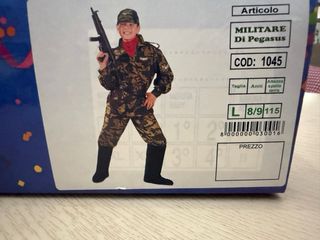 Vestito carnevale militare taglia L