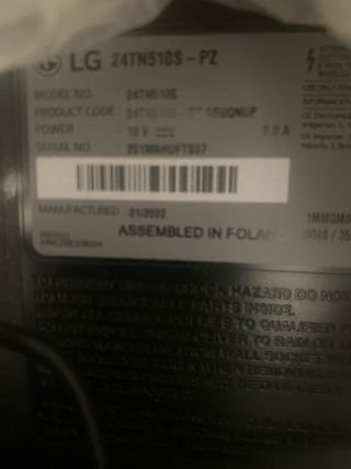 Monitor LG 24” (LG24TN510S-PZ)