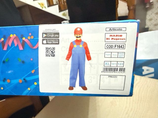 Vestito Carnevale Super Mario Bros