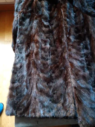 Abrigo de piel mujer marrón