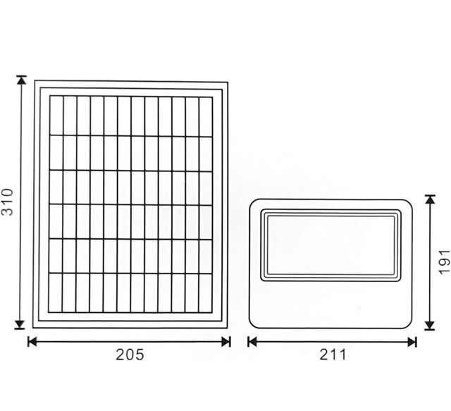 Foco solar led 100w M Ledme