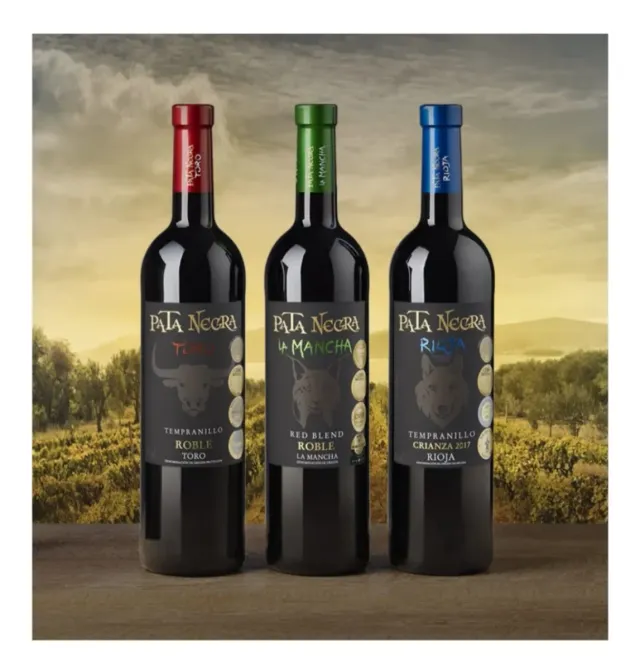 Lote 3 botellas vino tinto Pata Negra