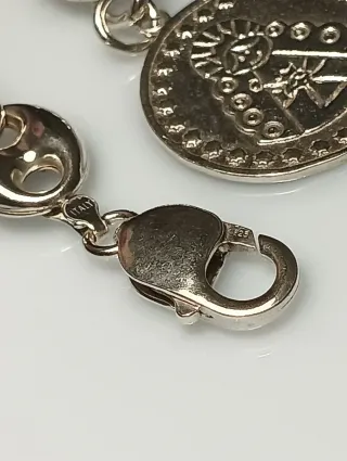 Pulsera Plata 925 Calabrote Virgen del Rocío