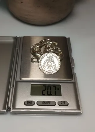 Pulsera Plata 925 Calabrote Virgen del Rocío