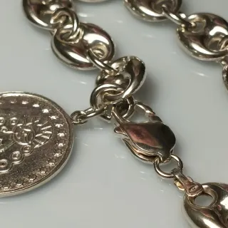 Pulsera Plata 925 Calabrote Virgen del Rocío