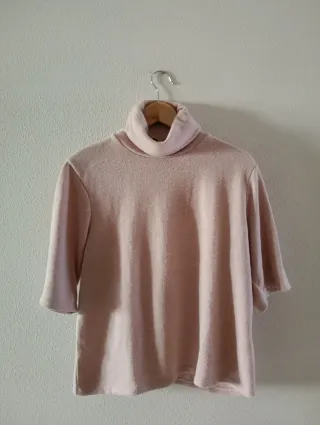 Jersey cuello alto mujer XXL rosa