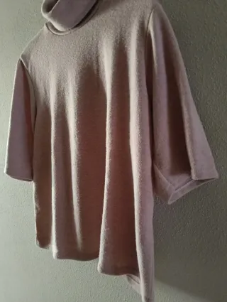 Jersey cuello alto mujer XXL rosa