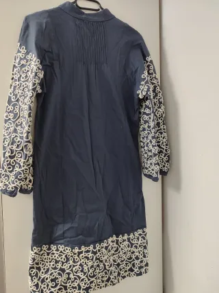 Vestido túnica Bantti bordado azul talla L